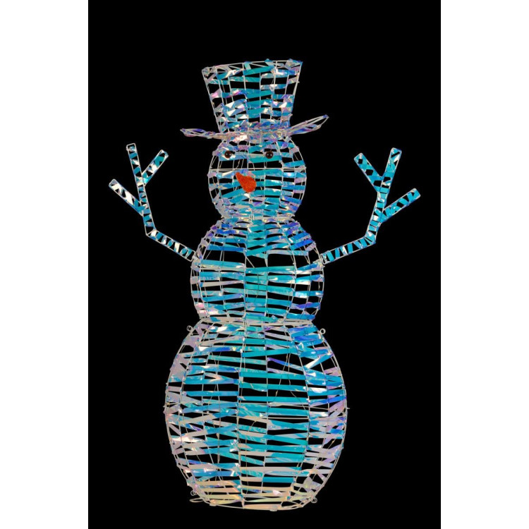 Christabelle 1.2m Christmas Snowman Indoor Outdoor Display Decoration LED Lights Front Yard Lawn Statue Ornament image 4
