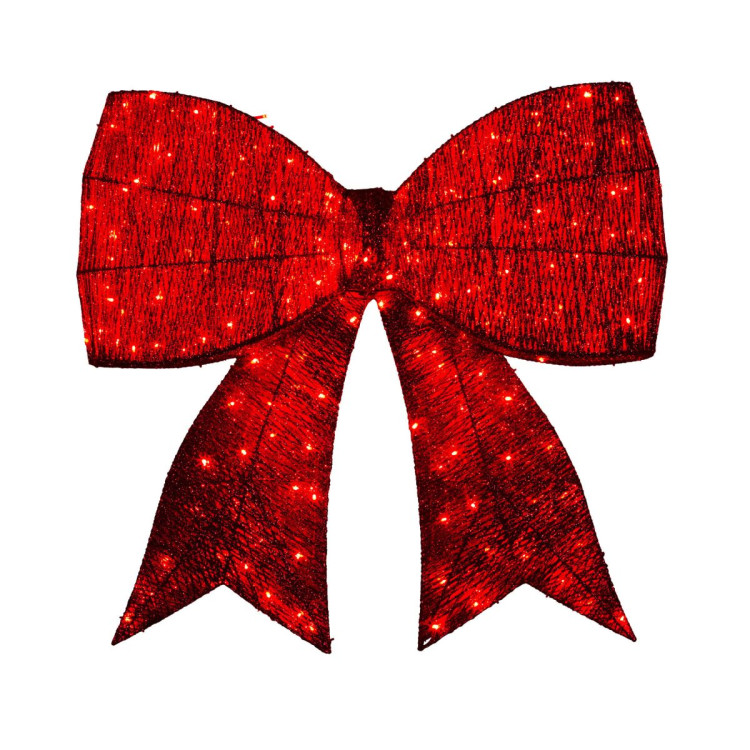 Christmas Display Bow with LED and Twinkle Lights - 91cm