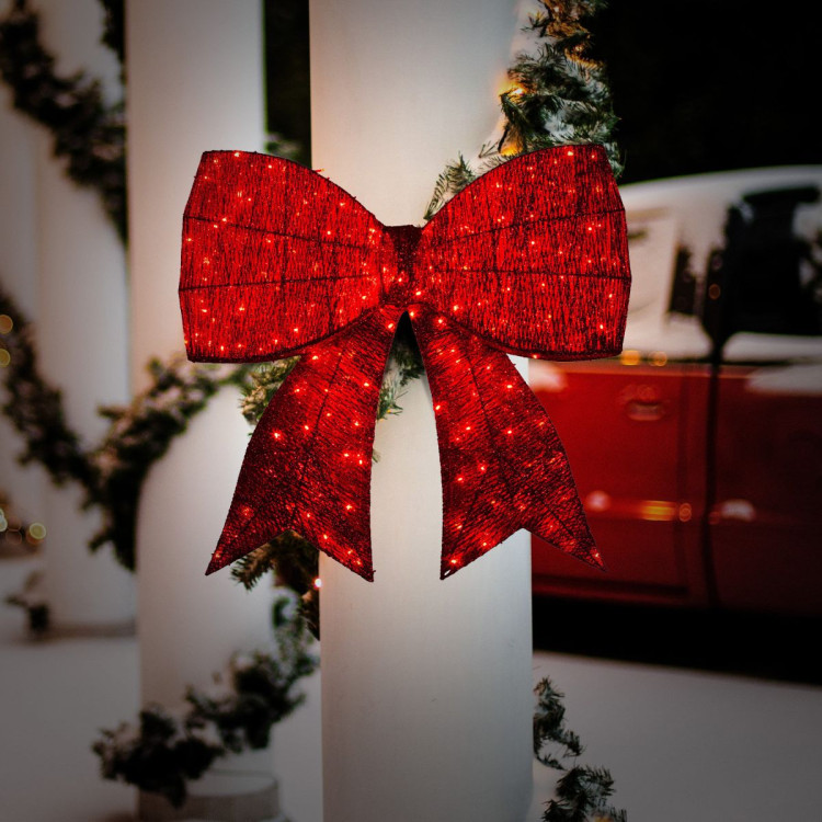 Christmas Display Bow with LED and Twinkle Lights - 91cm image 8