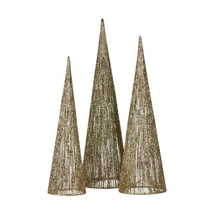 Christabelle 3pc Christmas Tree Indoor Outdoor Display Decoration LED Lights Front Yard Lawn Statue Ornament image 6