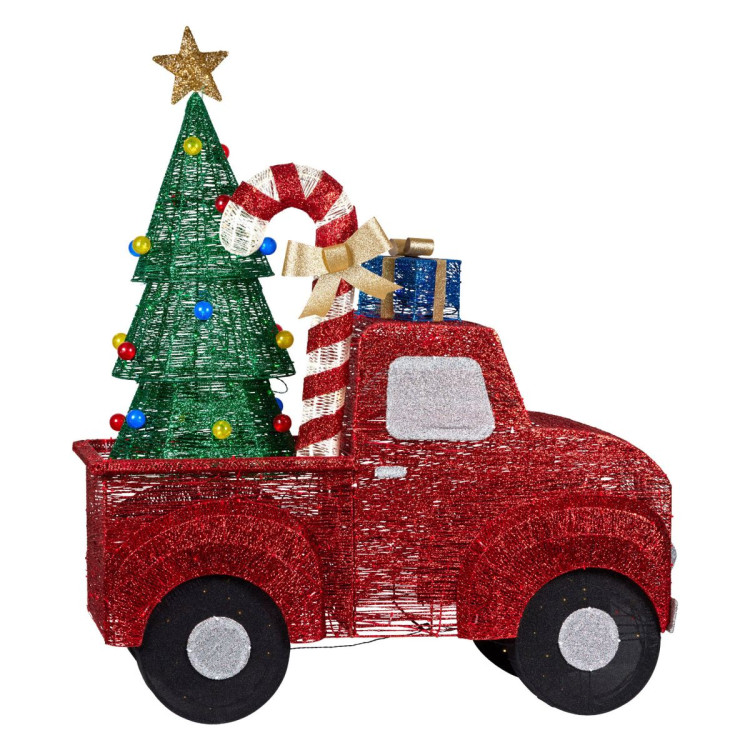 Christabelle 1.4m Christmas Tree Truck Indoor Outdoor Display Decoration LED Lights Front Yard Lawn Statue Ornament image 6