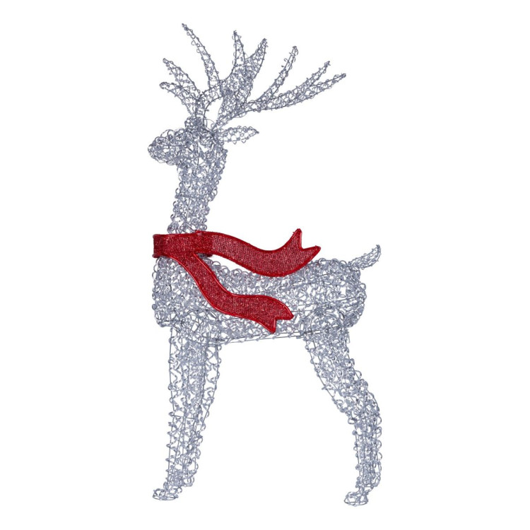 Christabelle 150cm Christmas Reindeer Display LED Lights Red Bow Aluminium Frame Xmas Decor image 6