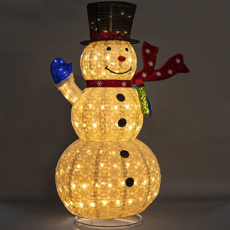 Christmas Snowman with Twinkle Lights White Indoor/Outdoor 180cmH image 3