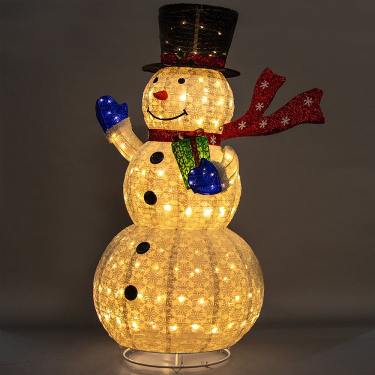 Christmas Snowman with Twinkle Lights White Indoor/Outdoor 180cmH image 4