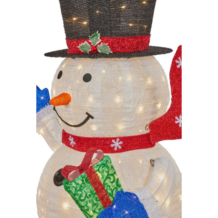 Christmas Snowman with Twinkle Lights White Indoor/Outdoor 180cmH image 5