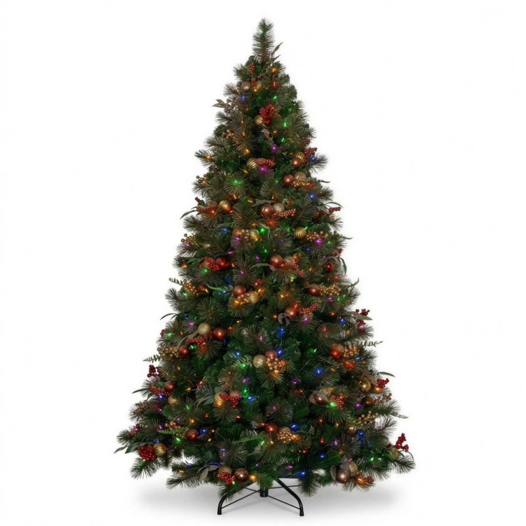 Christabelle 2.3m 7.5ft Deluxe Mountain Pine Christmas Tree Pre Lit Multi Function LED Artificial Indoor Xmas Decor Home image 3