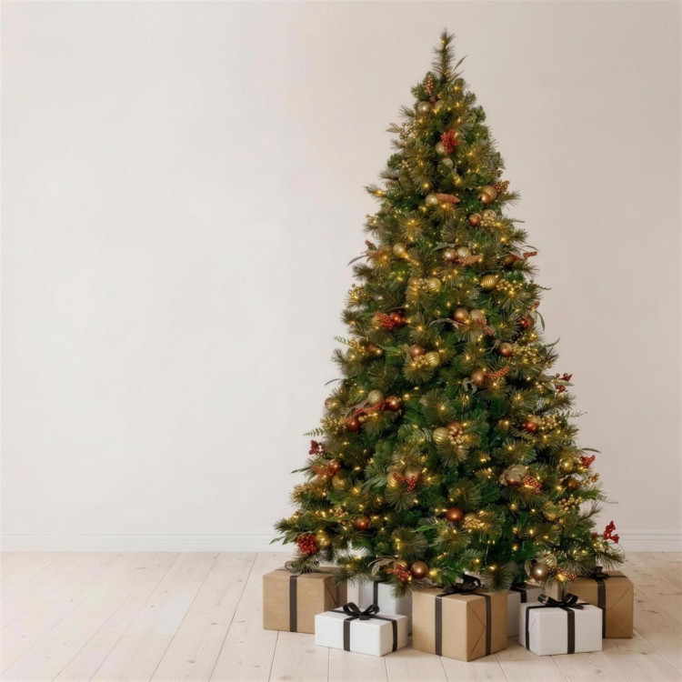 Christabelle 2.3m 7.5ft Deluxe Mountain Pine Christmas Tree Pre Lit Multi Function LED Artificial Indoor Xmas Decor Home image 6