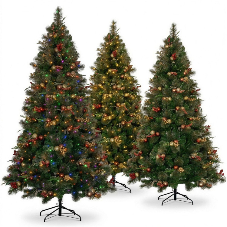 Christabelle 2.3m 7.5ft Deluxe Mountain Pine Christmas Tree Pre Lit Multi Function LED Artificial Indoor Xmas Decor Home image 5