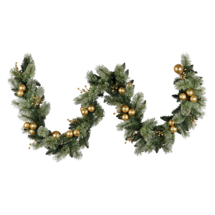 Christabelle 2.7m Christmas Garland with Gold Baubles and LED Lights Mantle Decoration Ornament image 5