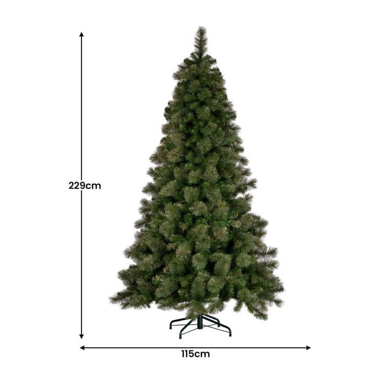 Christabelle 7.5ft Christmas Tree Glittery Gold Pine 650 LED Multi-functional Lights Xmas Decor image 4