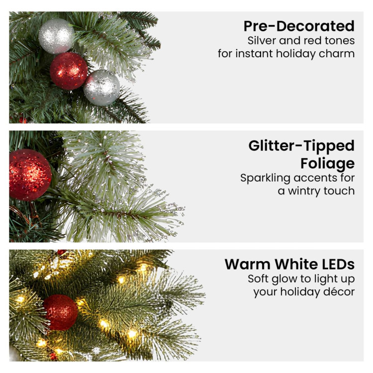 Christabelle 2.7m Christmas Garland with LED Lights and Baubles Mantle Decoration Ornament image 6