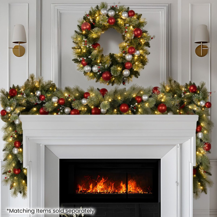 Christabelle 2.7m Christmas Garland with LED Lights and Baubles Mantle Decoration Ornament image 8