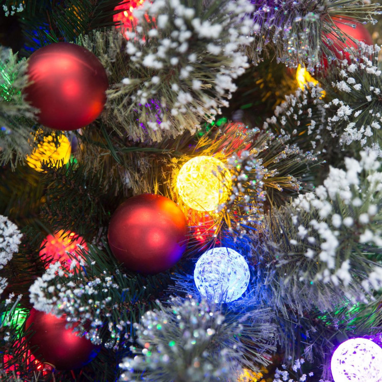 Snowy Bristle 2.7m Multicolour Pre-Lit Christmas Tree with 2870 Tips image 7