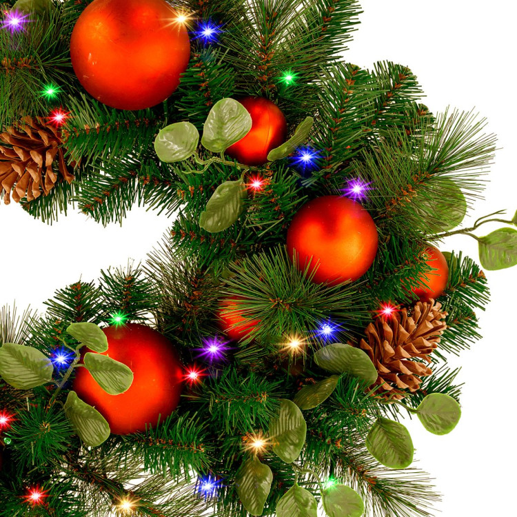 Christabelle 2.74m Sable Fir Christmas Garland Pre Lit Multi Function LED Timer Mantel Staircase Xmas Decoration Home image 10