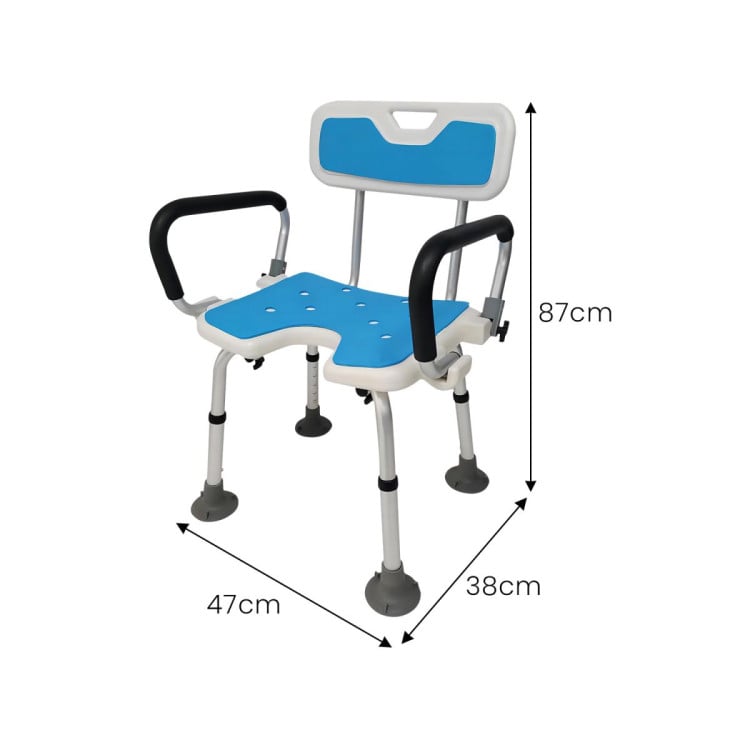 Orthonica Shower Chair with Adjustable Armrests image 3