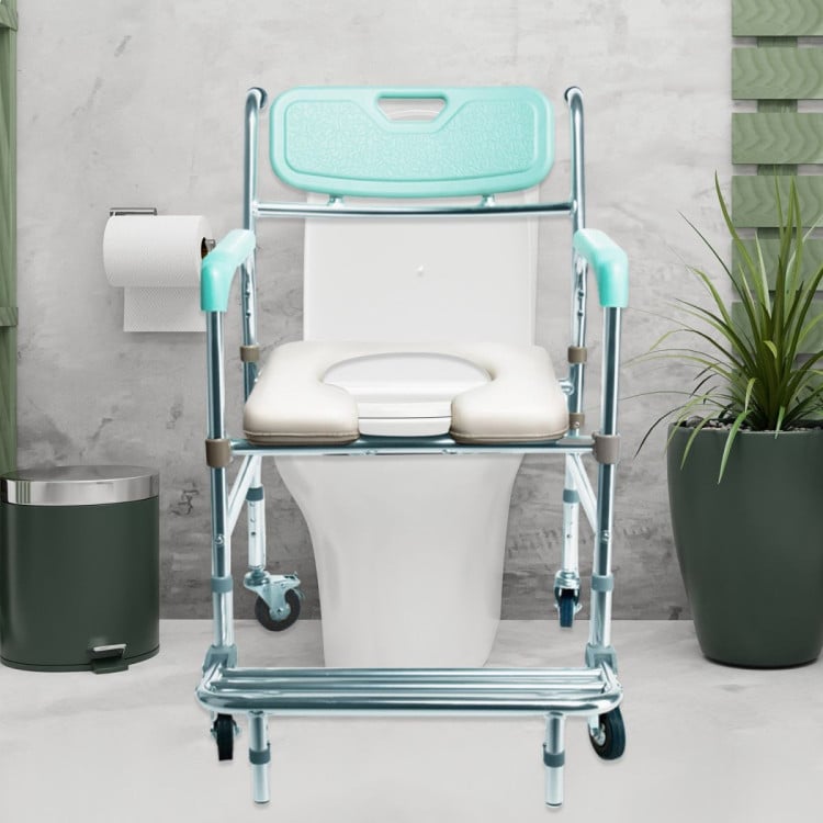 Orthonica Commode Chair With Castors image 9