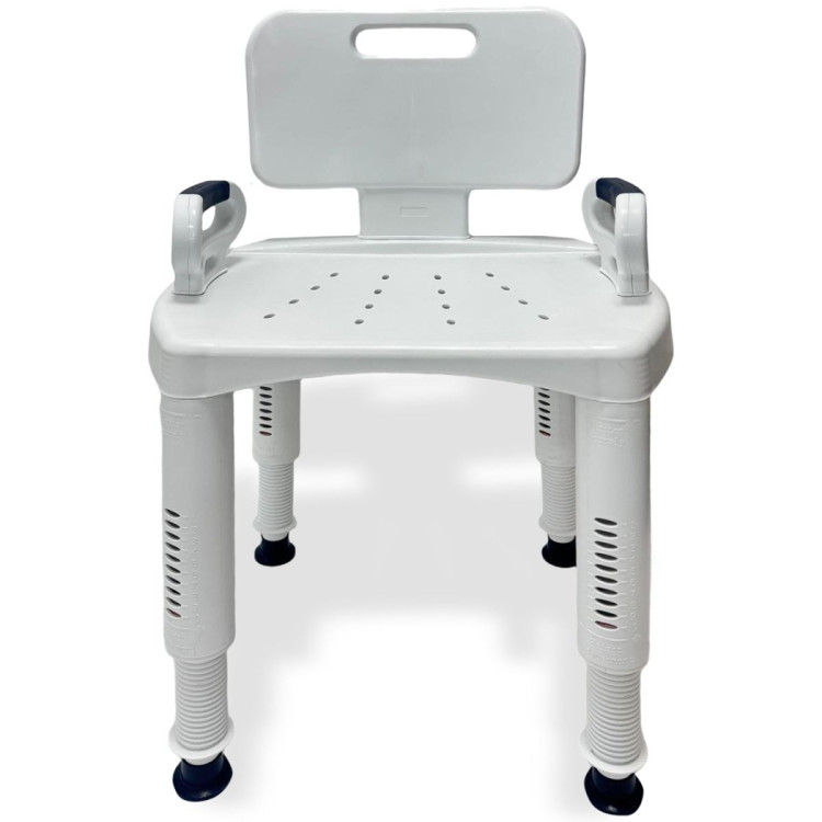 Orthonica Premium Adjustable Shower Chair with Armrests 158kg Capacity image 3