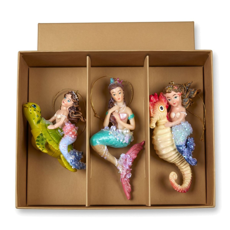 Christabelle 3 Mermaid Christmas Ornaments Assorted Novelty Figures 13cm Xmas Tree Decorations Hanging Baubles image 4