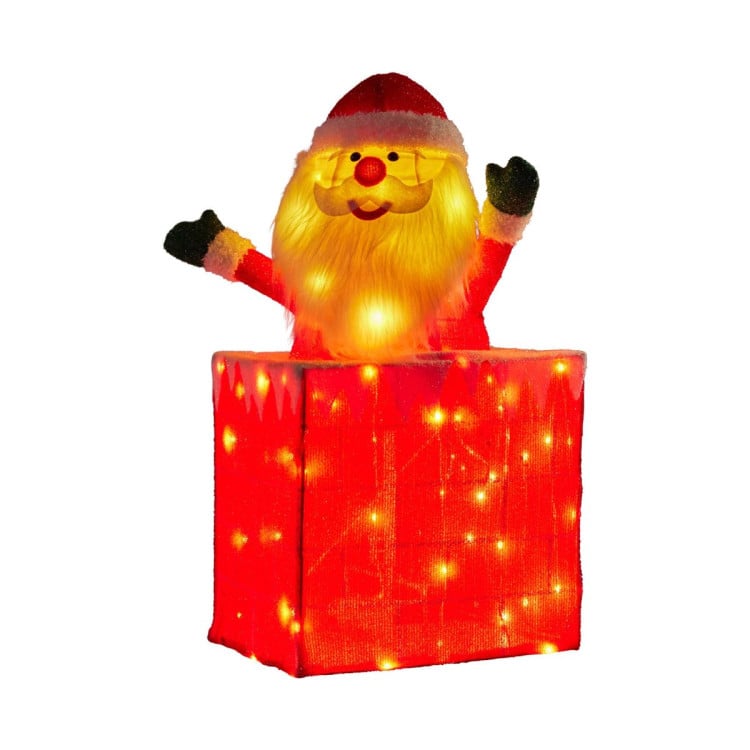Christabelle 76cm Santa in Chimney Christmas Tree Warm White LED Lights Animated Decoration Ornament image 3