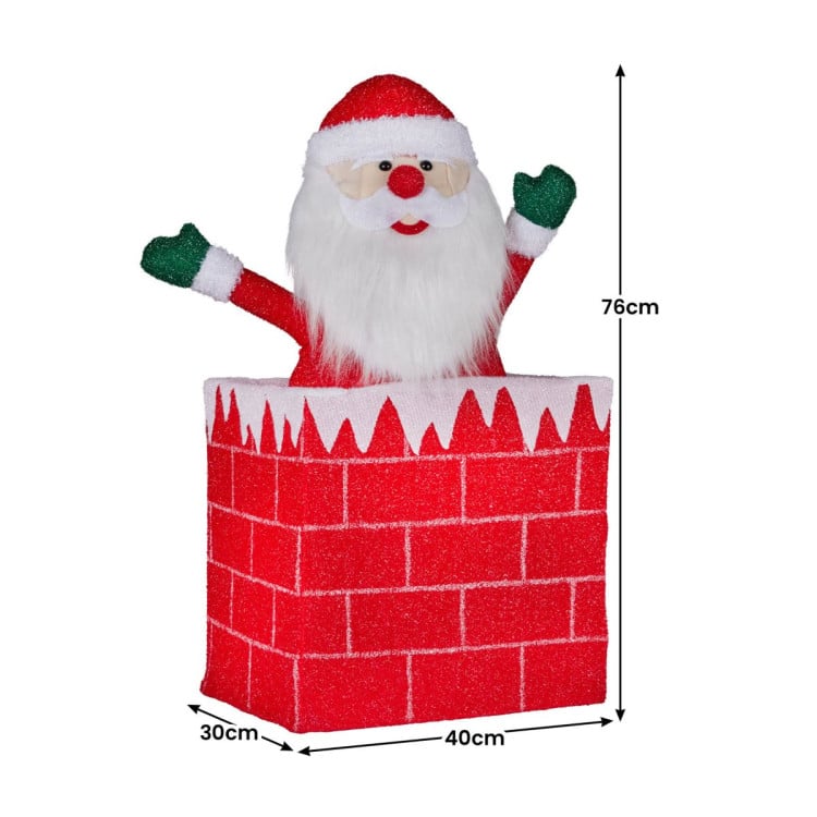 Christabelle 76cm Santa in Chimney Christmas Tree Warm White LED Lights Animated Decoration Ornament image 4