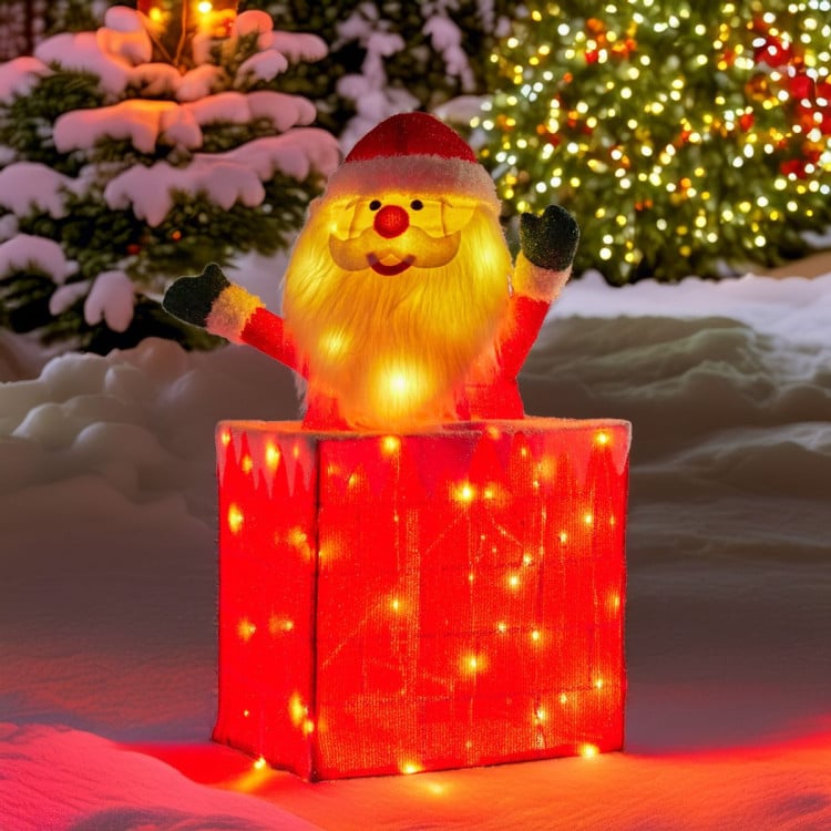 Christabelle 76cm Santa in Chimney Christmas Tree Warm White LED Lights Animated Decoration Ornament image 8