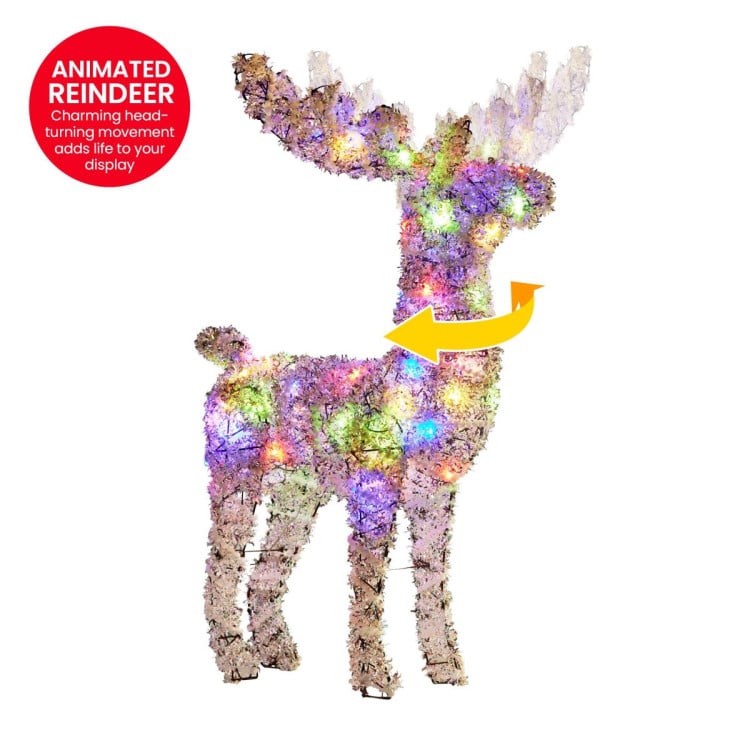 Christabelle 112cm Animated Reindeer Christmas LED Lights Indoor Outdoor Yard Statue Decoration image 5