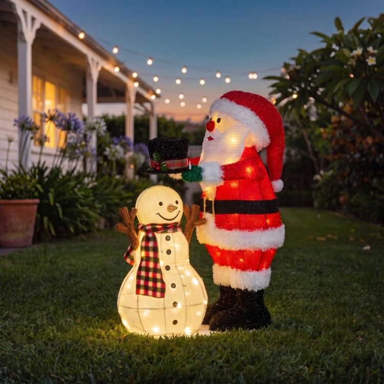 Christabelle 71cm Santa Snowman Christmas Light Up Display Animated LED Outdoor Indoor Xmas Yard Lawn Statue Home Decor image 10