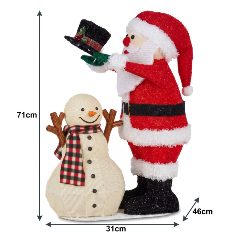 Christabelle 71cm Santa Snowman Christmas Light Up Display Animated LED Outdoor Indoor Xmas Yard Lawn Statue Home Decor image 5