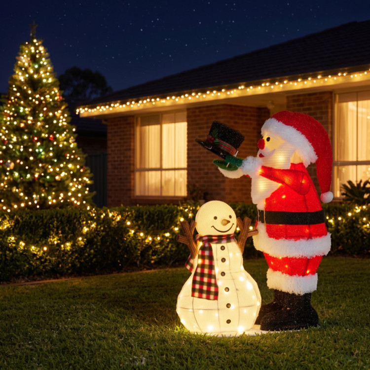 Christabelle 71cm Santa Snowman Christmas Light Up Display Animated LED Outdoor Indoor Xmas Yard Lawn Statue Home Decor image 7