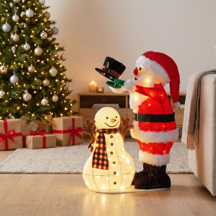 Christabelle 71cm Santa Snowman Christmas Light Up Display Animated LED Outdoor Indoor Xmas Yard Lawn Statue Home Decor image 9
