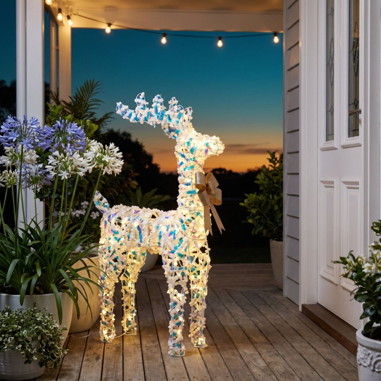 Christabelle 76cm Animated Standing Reindeer Christmas Light Up Display LED Outdoor Indoor Xmas Yard Lawn Statue image 8