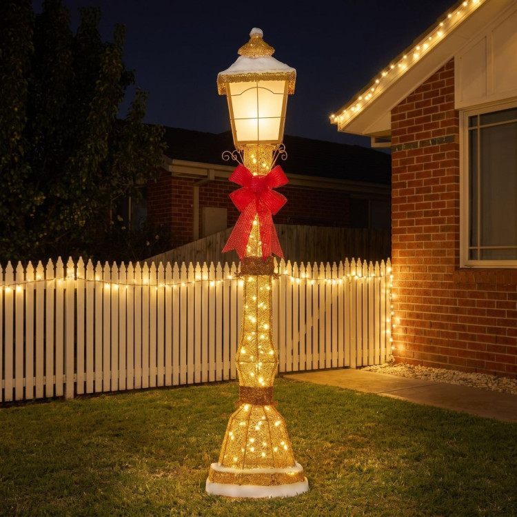 Christabelle 1.5m Festive Lamp Post Christmas Light Up Display LED Outdoor Indoor Xmas Yard Lawn Statue Home Decor image 8