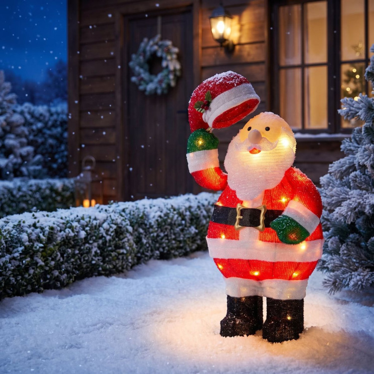 Christabelle 56cm Santa Christmas Light Up Display Animated LED Outdoor Indoor Xmas Yard Lawn Statue Home Decor image 10