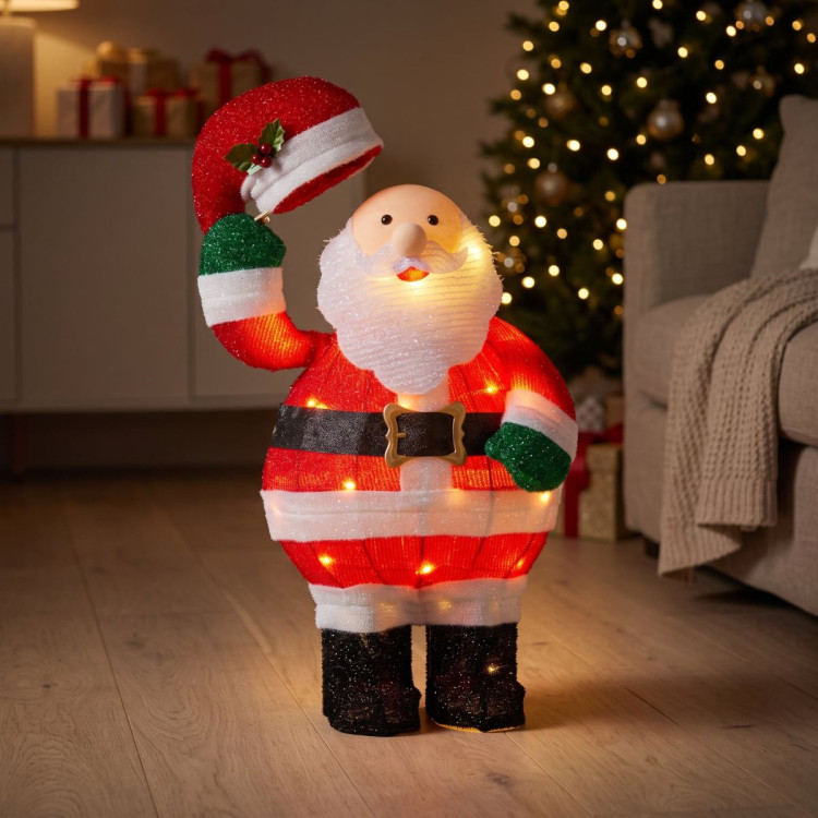 Christabelle 56cm Santa Christmas Light Up Display Animated LED Outdoor Indoor Xmas Yard Lawn Statue Home Decor image 11