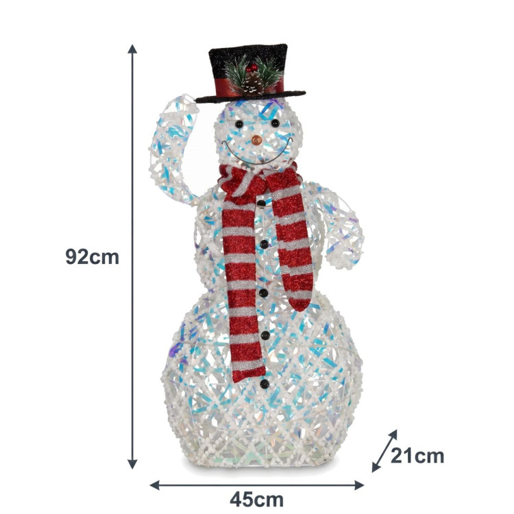 Christabelle 92cm Snowman Christmas Light Up Display Animated LED Outdoor Indoor Xmas Yard Lawn Statue Home Decor image 5