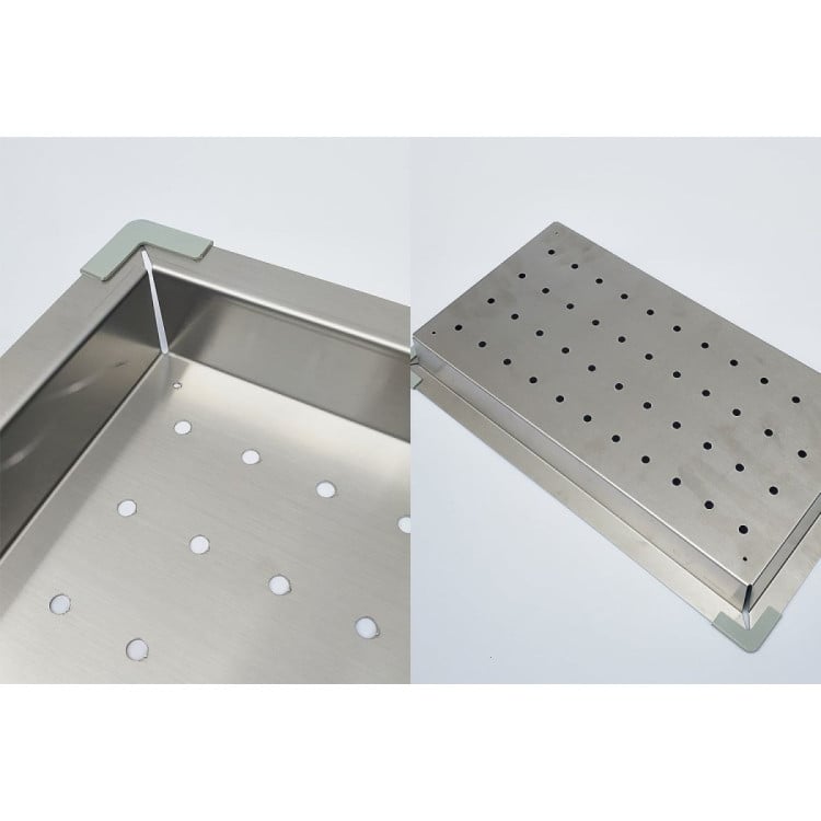 Kartrite 304 Stainless Steel Kitchen Sink 715 x 450mm Single Bowl Undermount Drop-In Laundry Sink with Strainer Waste image 5