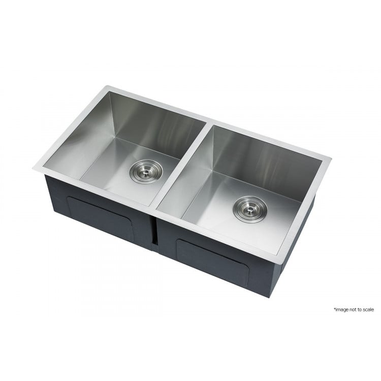 304 Stainless Steel Undermount Topmount Kitchen Laundry Sink - 865 x 440mm image 6