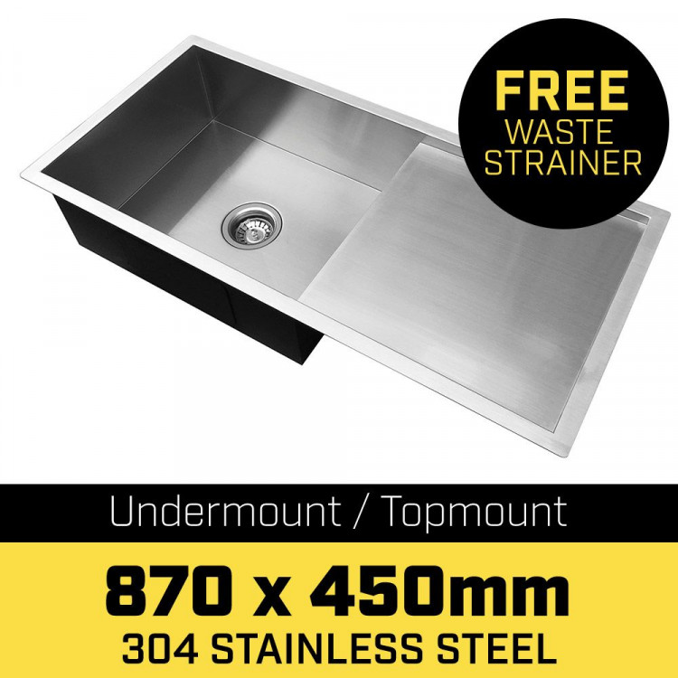 304 Stainless Steel Sink - 870 x 450mm image 4