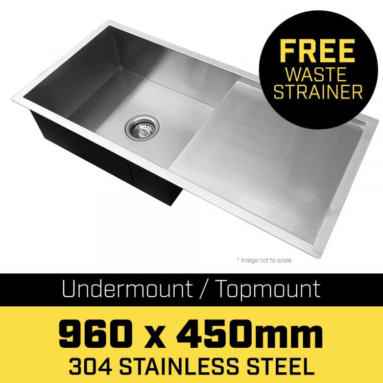 304 Stainless Steel Sink - 960 x 450mm image 4