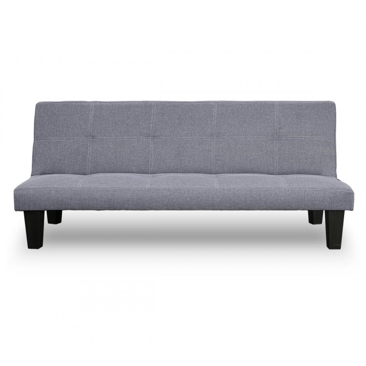 2 Seater Modular Linen Fabric Sofa Bed Couch - Dark Grey