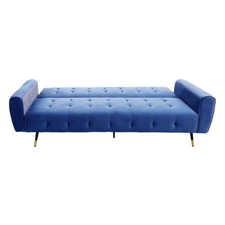Ava Tufted Velvet Sofa Bed by Sarantino - Blue image 4