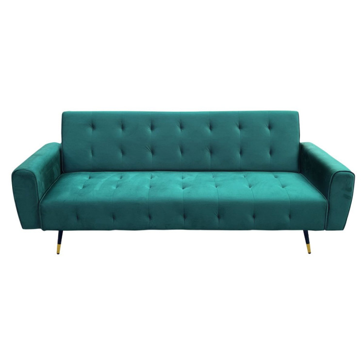 Ava Tufted Velvet Sofa Bed by Sarantino - Green