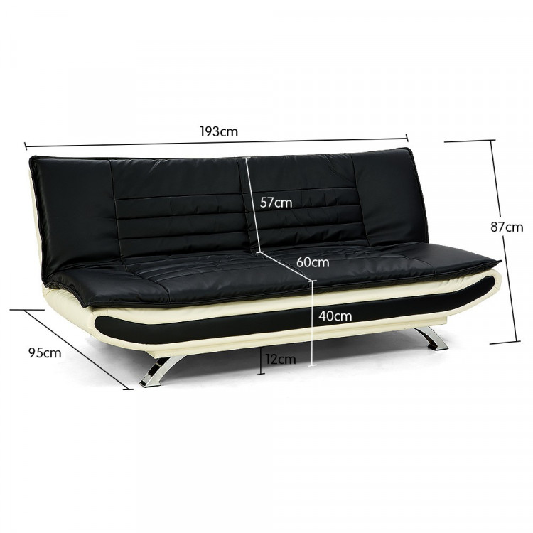PU Faux Leather Upholstered 3 Seater Sofa - Dual Colour image 7