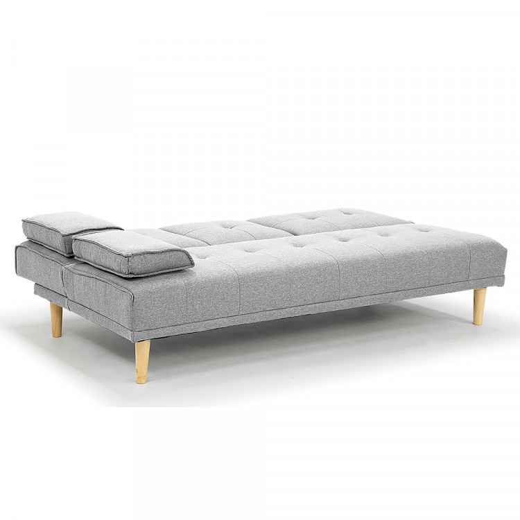 Rochester Linen Fabric Sofa Bed Lounge - Light Grey image 6
