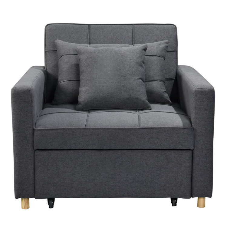 Suri 3-in-1 Convertible Lounge Chair Bed by Sarantino - Dark Grey image 7