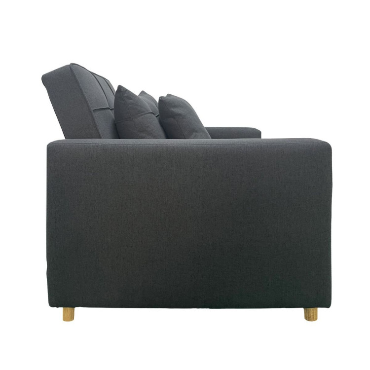 Suri 3-in-1 Convertible Lounge Chair Bed by Sarantino - Dark Grey image 8