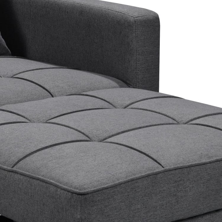 Suri 3-in-1 Convertible Lounge Chair Bed by Sarantino - Dark Grey image 9