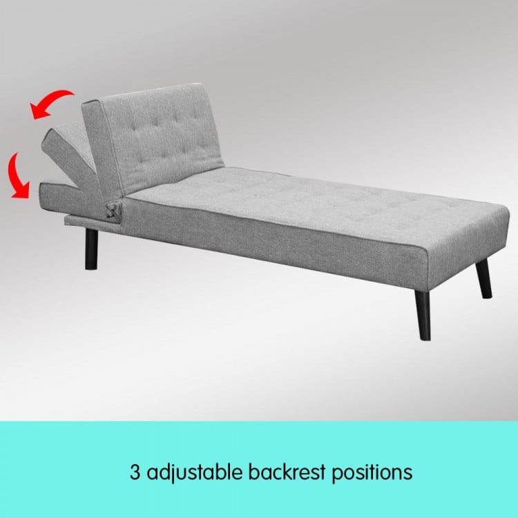 3-Seater Corner Sofa Bed with Lounge Chaise Couch Furniture Light Grey image 9