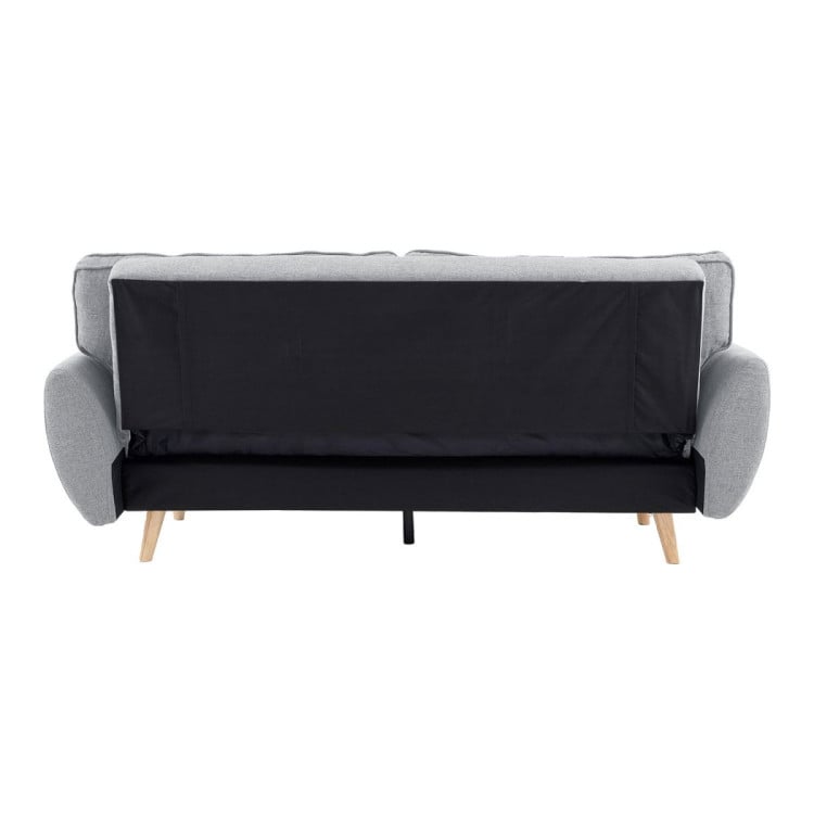 Sarantino 3 Seater Modular Linen Fabric Sofa Bed Couch - Dark Grey image 7