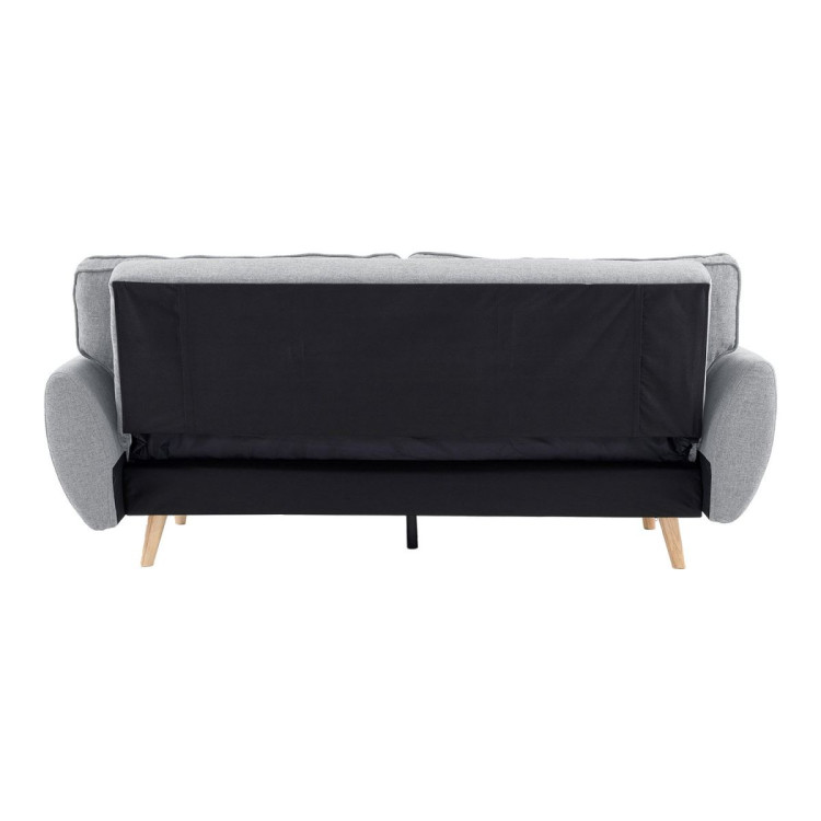 Sarantino 3 Seater Modular Linen Fabric Sofa Bed Couch - Light Grey image 7